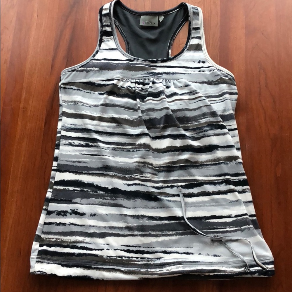 Athleta blue/grey/white tank. Size small. - Picture 1 of 7